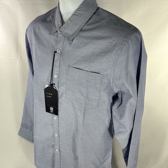 MICHAEL BRANDON BUTTON DOWN SHIRT MENS MEDIUM BLUE LONG SLEEVE COLLARED NWT NEW - Picture 7 of 16